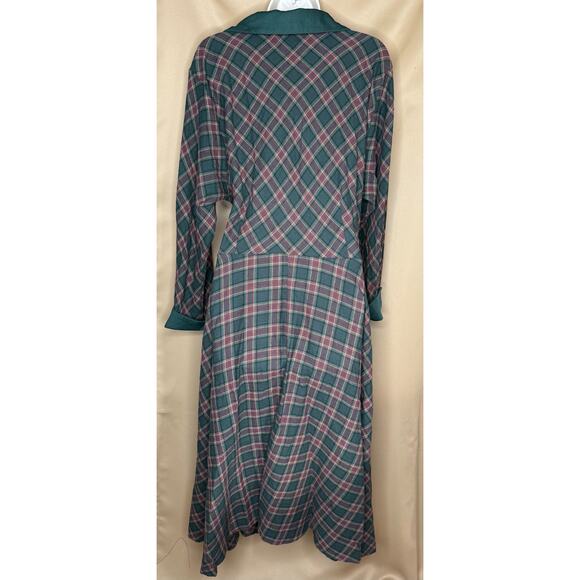 Unique Vintage Green Plaid Tartan Dress 5X NWOT - Picture 5 of 9